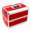 Maletín Para Maquillaje,Uñas,Peluqueria/Maletin Multiusos 36’5x24x29cm 3 Niveles. rojo2