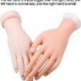 Manicura Práctica Manos Dedos Se Pueden Doblar Manos Grandes para Practicar Manicura, Uñas Pintadas, Cristal Material De PVC Suave