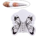 Molde 500 piezas/rollo de uñas guía de acrílico punta de extensión de formas de mariposa diseño de uñas de forma de etiqueta engomada Rroll herramienta de manicura