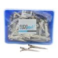 Pinzas Pequeñas de Acero Eurostil 120 Unidades