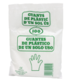 Guantes Desechables de Plástico Transparente 100u