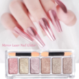 Polvo de Uñas de Cromo/Polvo de Uñas Efecto Espejo  6 Colores