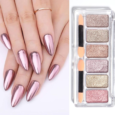 Polvo de Uñas de Cromo/Polvo de Uñas Efecto Espejo  6 Colores