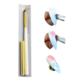 1Pincel de Cepillo de Uñas de Sombread Degradado Reutilizable Nail Art UV Gel Blooming Dotting Pintura Cepillo de Repuesto Lavables Bricolaje Creativo Herramientas para Mezclar y Puntear