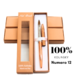 1 Pincel acrílico N/12 para uñas Hanna , 100% puro, pinceles acrílicos Kolinsky, tamaño 12, pincel para pintar uñas para aplicación acrílica, dorado pincel profesional para uñas para mujeres (#12)