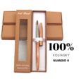1Pincel acrílico N/8 para uñasHanna , 100% puro, pinceles acrílicos Kolinsky, tamaño 8, pincel para pintar uñas para aplicación acrílica, dorado pincel profesional para uñas para mujeres (#8)