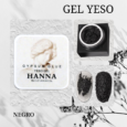 Yeso de uñas 8ml/Gel de Yeso Hanna 3D Color Negro