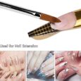 1 Pinceles Uñas Acrilicas Cepillo de uñas redondo Pinceles de uñas para polvo acrílico Uñas talladas Extensión de uñas de polietileno Gel Manicura herramienta (8#)