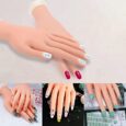 1 Mano para Practicar Uñas Articulada Flexible Suave Manicura Expositor de Esmaltes sin Uñas de Clavuz
