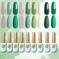 Kit 9 Color  Esmaltes 15ML Varios Colores VERDE 2 Hanna