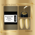 Gel metálico / Esmalte de  uñas metalizado color: Dorado