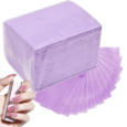 Toalla impermeable Manicura 100u/Almohadillas Papel Desechables/ Alfombrilla Mesa  colorlila