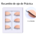Recambio de párpados de practica  para Pestaña 3 pares