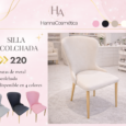 Silla Acolchada 220/ silla de recepcion/ silla de uñas/ silla de Spa