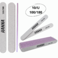 Lima de Uñas HANNA 100/180 /Pack de 10 limas Recta