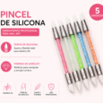 Pincel de Silicona para Nail Art 3D – Juego Profesional de 5 Piezas