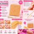 Palitos de Naranjo para Uñas – 200PCS para Manicura y Pedicura
