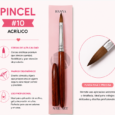 Pincel Acrílico Profesional #10 para Uñas – Precisión y Control Perfecto