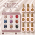 Colección Esmalte Gel de Purpurina Reflectante HANNA 9 COLORES /9005