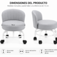 Silla Taburete Profesional para Pedicura con Ruedas y Respaldo Ergonómico