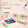 Gel de Difuminado 9 Colores Hanna / Paleta de Difuminado -001
